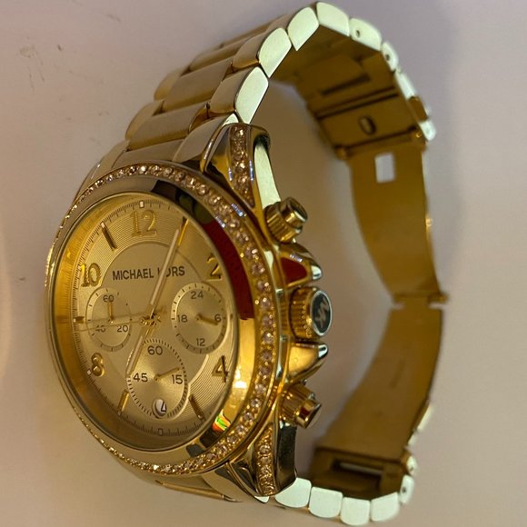 MICHAEL KORS Gold Tone Blair Glitz Watch - Picture 3 of 5